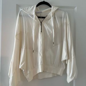 Cream Young Fabulous and Broke Half-Zip Hoodie